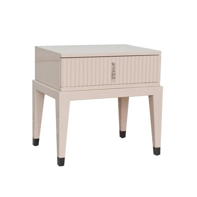 Italian Nightstand in Cappuccino High Gloss Laquered Finish from Kabinet For Sale - Image 4 of 4