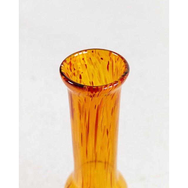 Large Czech Orange Glass Vase, in Flawless conditions. Designed 1970 to 1979