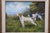 Vintage A. Hale Hunting Dogs Landscape Painting Oil on Canvas Framed Realism 18" For Sale - Image 4 of 10