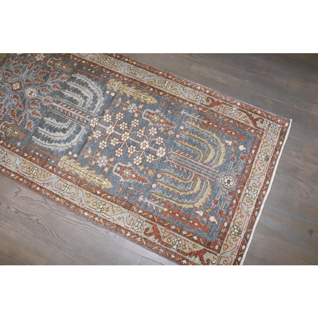 Persian Willow Tree Antique Persian Tabriz Runner - 2'10" x 14'3" For Sale - Image 3 of 9
