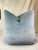 2020s Perennials "Big Softy" in Zephr Indoor/Outdoor Velvet Pillows- a Pair For Sale - Image 5 of 5