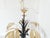 Vintage French Metal Tole Gold and Black Chandelier For Sale - Image 3 of 8