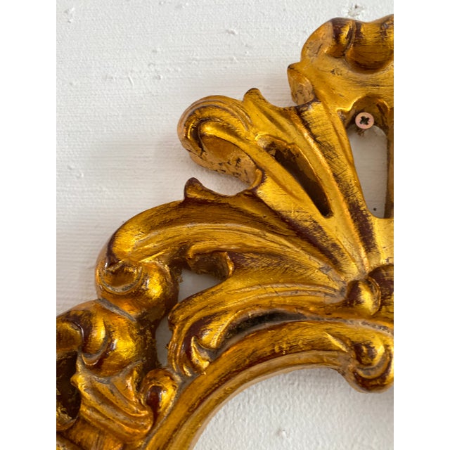 Rocaille Frame in Gold Leaf Gilded Wood, Italy, 1920s For Sale - Image 6 of 12