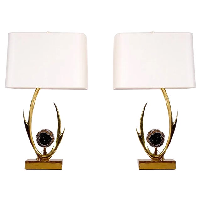 Sculptural Table Lamps by Willy Daro, 1970s, Set of 2 For Sale