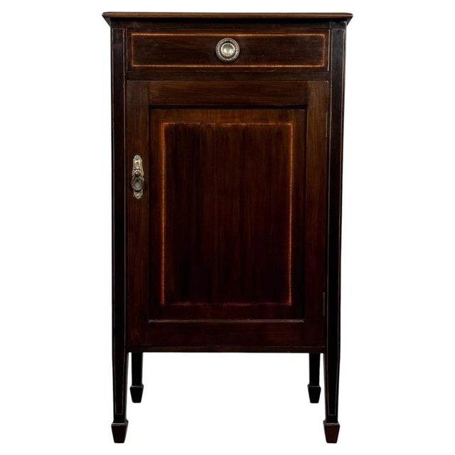 Antique Early 20th Century English Inlaid Mahogany Cabinet For Sale - Image 13 of 13