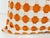 Textile Tangerine Geometric Decorative Throw Pillow, USA Made For Sale - Image 7 of 8