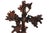 Brown Antique 19th Century Black Forest Hand-Carved Wooden Cross With Birds and Acorns For Sale - Image 8 of 14