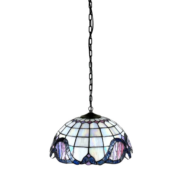 German Crafted Stained Glass Lamp, 1970 For Sale