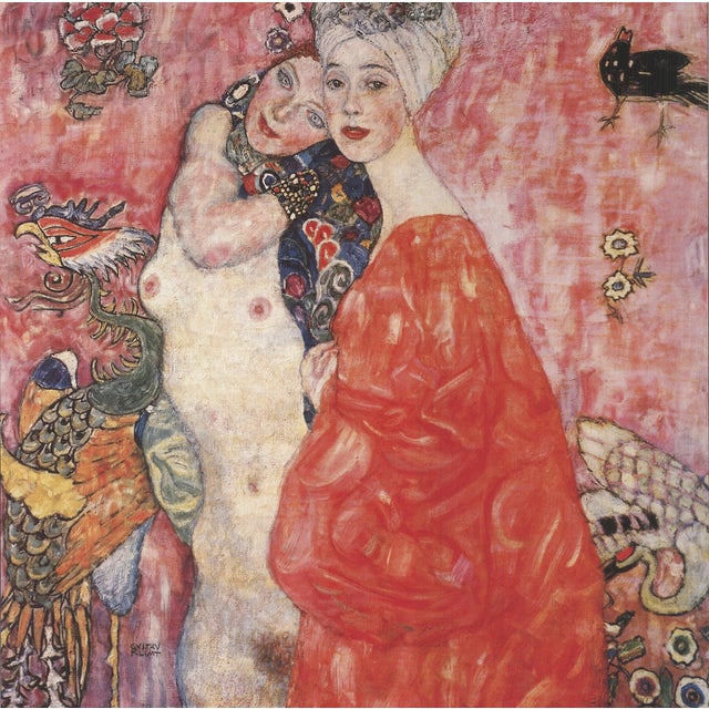 Artist: Gustav Klimt Title: The Girlfriends Year: 2002 Signed: No Medium: Offset Lithograph Paper Size: 17 x 17.75 inches...