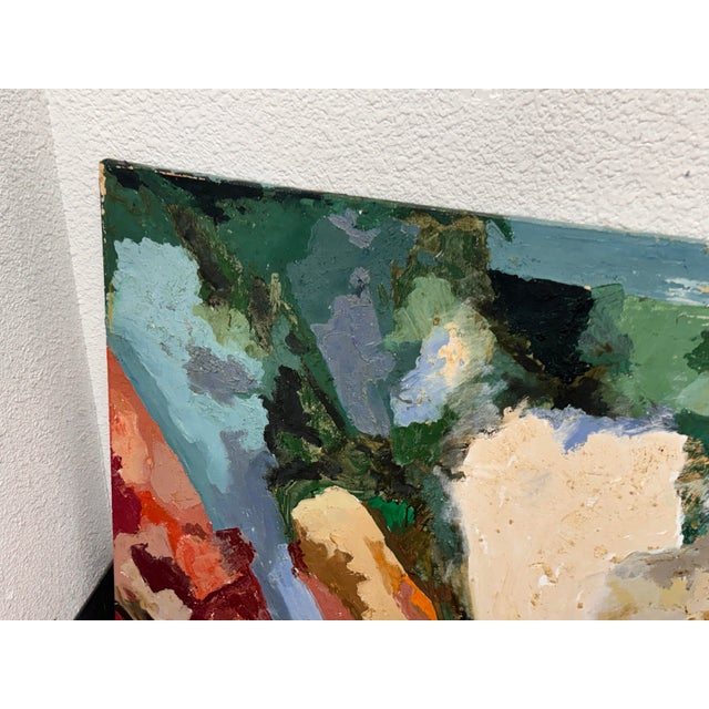 Design Plus Gallery presents a Mid 20th Century Abstract Impasto Oil on Canvas artist unknown. This expressive abstract...