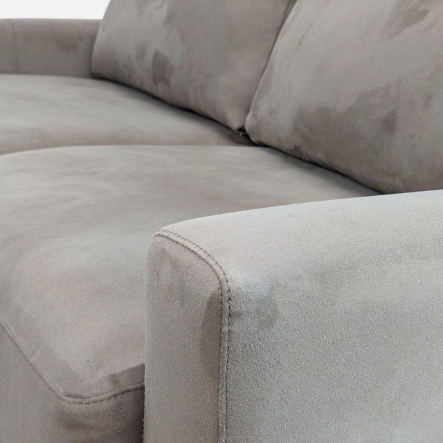 Room & Board Microsuede Sofa Bed in Mushroom For Sale In San Francisco - Image 6 of 7