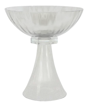 Murano Glass Modernist Bowl or Vase in Handblown Smoked Glass