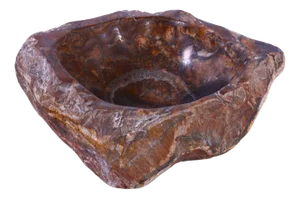 Hand Carved Natural Golden Tiger Eye Geode Decorative Bowl
