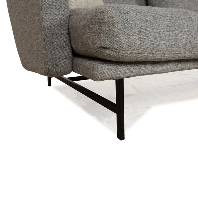 Lissoni Fabric Three-Seater Hallingdal Grey Sofa from Fritz Hansen For Sale - Image 5 of 10