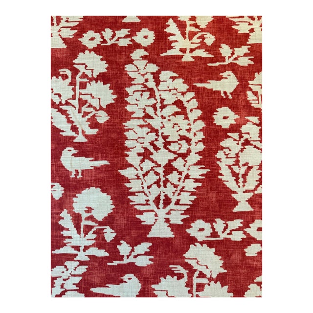 Thibaut F972599 Allaire Red Fabric 2 1/2 Yards For Sale