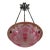 French Art Deco Pendant Light by Le Verre Francais Schneider - 1925 Cameo Chandelier France For Sale