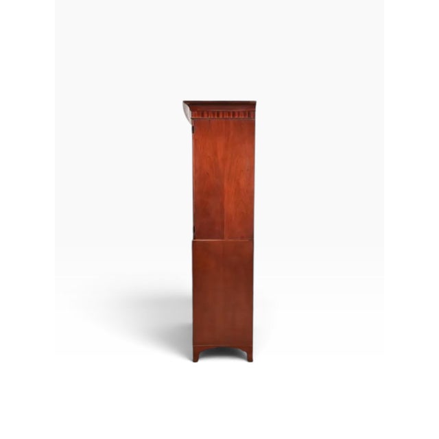 Chippendale Armoire Dresser, Federal Mahogany, Vintage by Baker Furniture For Sale - Image 3 of 8
