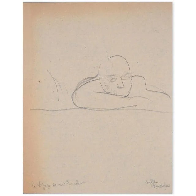Figure is an original drawing in pencil on paper realized by an artist of the XX century. The state of preservation of the...