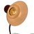Red Red Desk Lamp with Faux Wooden Base and Accent & Brass Gooseneck For Sale - Image 8 of 9