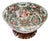 1970s Chinese Rose Medallion Hand-Painted Porcelain Punch Bowl With Carved Wood Stand For Sale