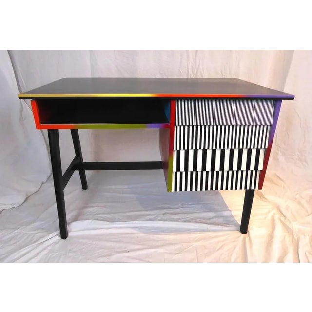 Desk with 4 Multicolored Drawers For Sale - Image 10 of 10