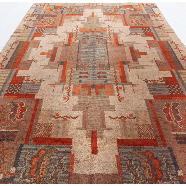 Art Deco Doris Leslie Blau Vintage Dutch Deco Rug For Sale - Image 3 of 7