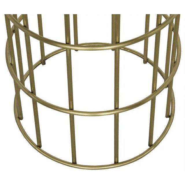 Noir Ryley Counter Stool, Iron with Brass Finish For Sale - Image 4 of 4