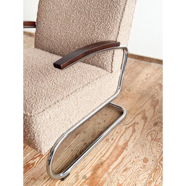 Set of Model 411 Cantilever Lounge Chair and Ottoman from Thonet, Germany, 2000s For Sale - Image 14 of 18