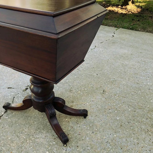 Oxblood Red Cellarette, 19th Century English Regency Period Wine Server in Mahogany For Sale - Image 8 of 13