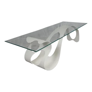 Modernist Sculpture Coffee Table After Carlo Mollino Arabesque, in Sculpted Iron