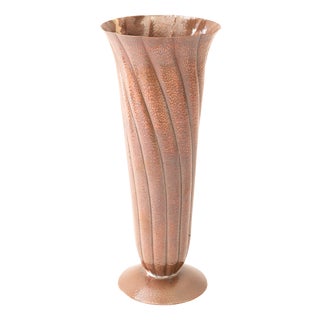 Art Deco Hammered Handmade Copper Vase, 1920s For Sale
