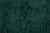 Mashad Rug 9’8” X 12’5” Green Wool Vintage Overdyed Hand-Knotted Carpet For Sale - Image 11 of 15