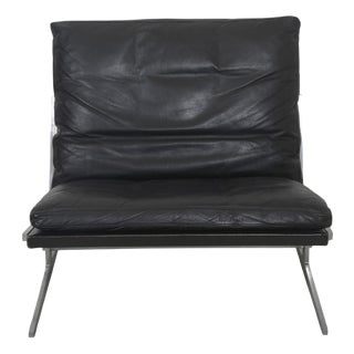 BO561 Lounge Chair in Black Leather by Fabricius & Kastholm, 1980s For Sale