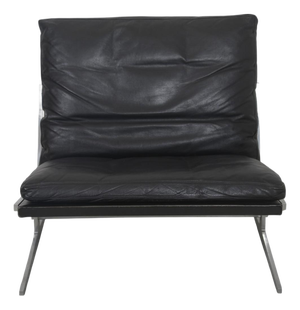 BO561 Lounge Chair in Black Leather by Fabricius & Kastholm, 1980s