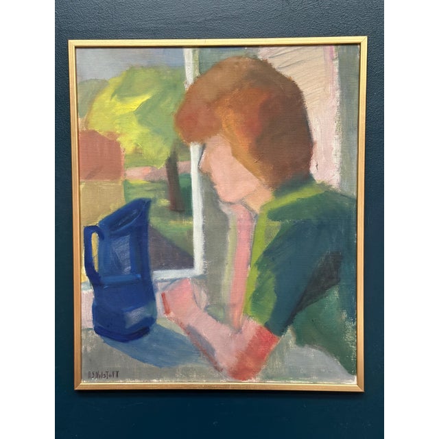 Anna‑stina Nilstoft, Woman, 1950s, Oil Painting on Canvas, Framed For Sale - Image 11 of 18