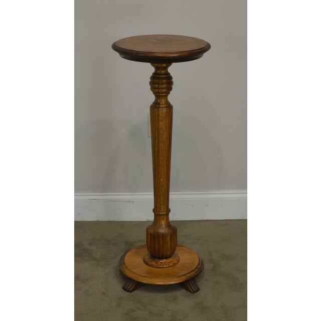 Golden Oak Antique Victorian Pedestal or Plant Stand Chairish