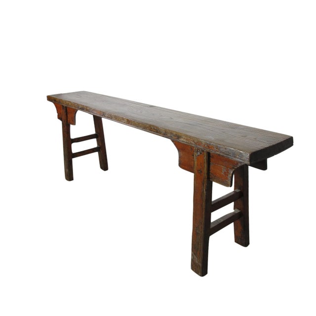 Brown Hebei 8 Ft Long Antique Countryside Console Table For Sale - Image 8 of 12