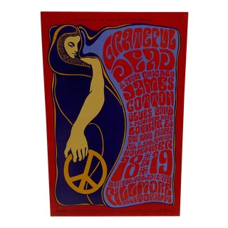 Grateful Dead Concert Poster Fillmore Auditorium, San Francisco For Sale