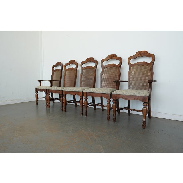 Vintage Singer Furniture Co. Dining Chairs (Set of 5) For Sale - Image 4 of 18