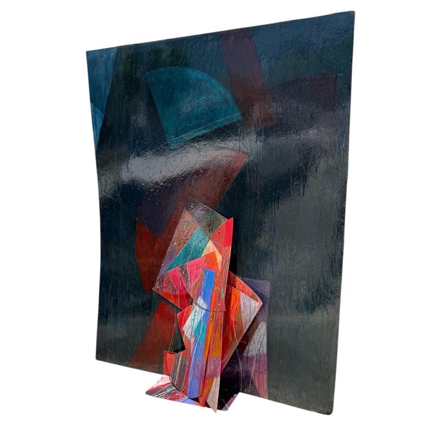 Tom Holland, Very Large Constructed Abstract Mixed Media Painting Wall Sculpture Tom Holland, 1981 For Sale - Image 15 of 18