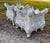 White Antique French Rococo Cast Iron Jardinieres Planters, a Pair For Sale - Image 8 of 12