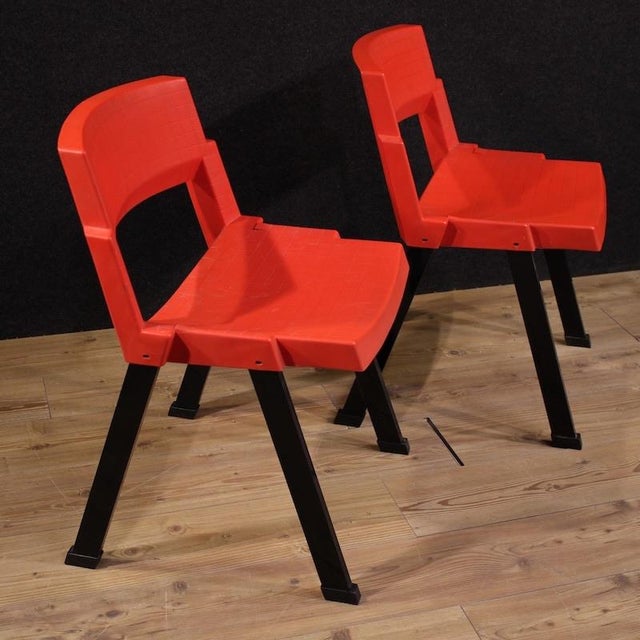 Red City Chairs by Lucci & Orlandini for Lamm, 1980s, Set of 2 For Sale - Image 12 of 13