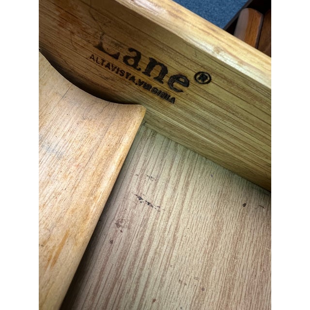Lane Mid Century Rhythm Walnut Desk For Sale - Image 10 of 10