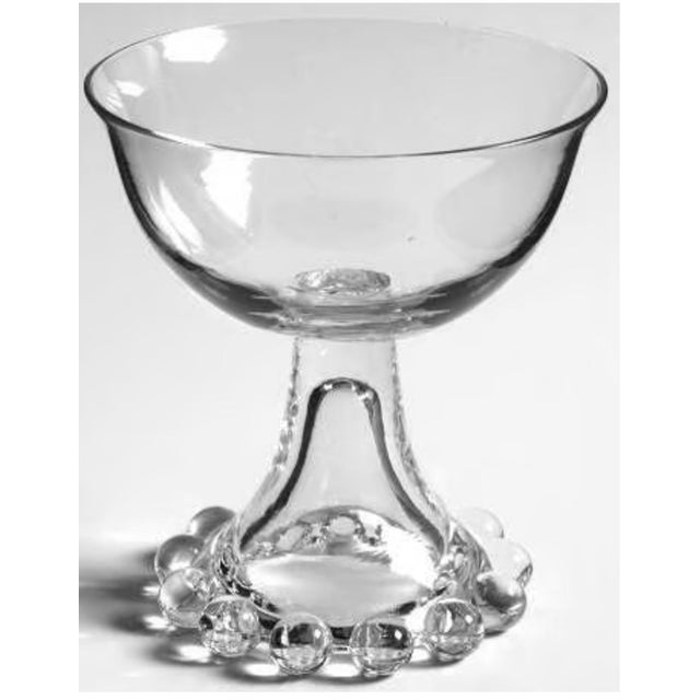 Mid-Century Modern 1940s Set of 6 Champagne Coupes or Parfait Glasses by Imperial Glass in Candlewick Pattern For Sale - Image 3 of 11