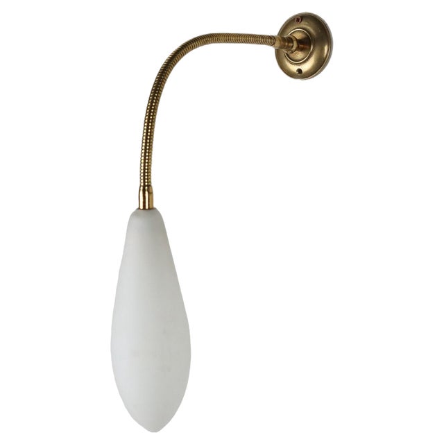 Italian Wall Lamp in Glass, 1950s For Sale
