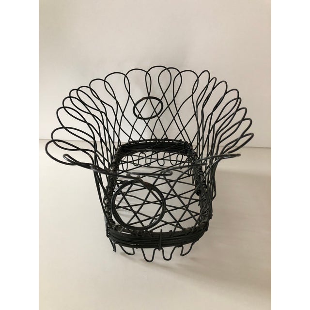Antique Handmade Wire Basket Chairish
