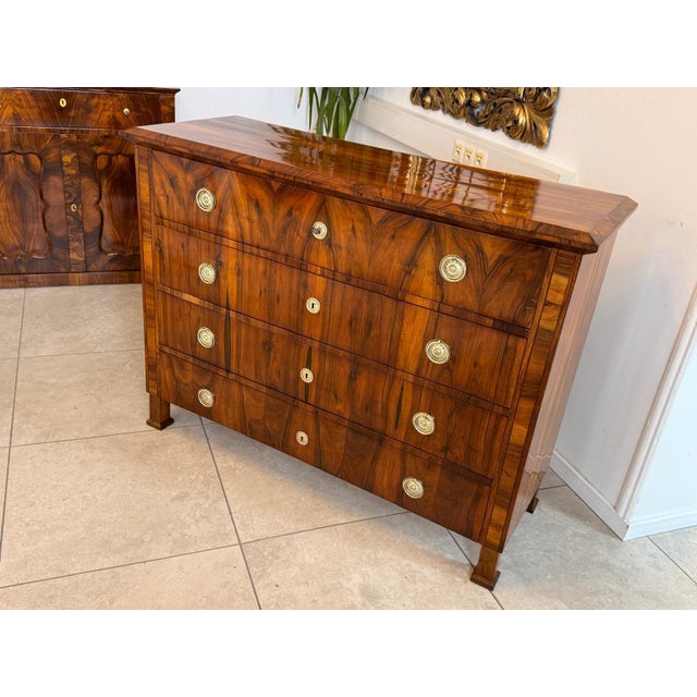 Brown Biedermeier Chest of Drawers in Walnut For Sale - Image 8 of 17