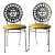 1960s Pair of Arthur Umanoff Attributed Sun Face Chairs For Sale