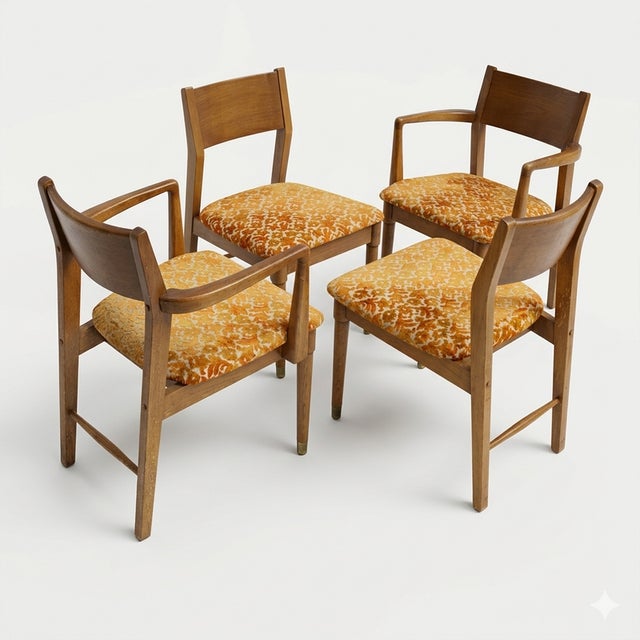 1960s Drexel Biscayne Vintage Mid Century Modern Set of Four Dining Chairs C. 1960s For Sale In New York - Image 6 of 8
