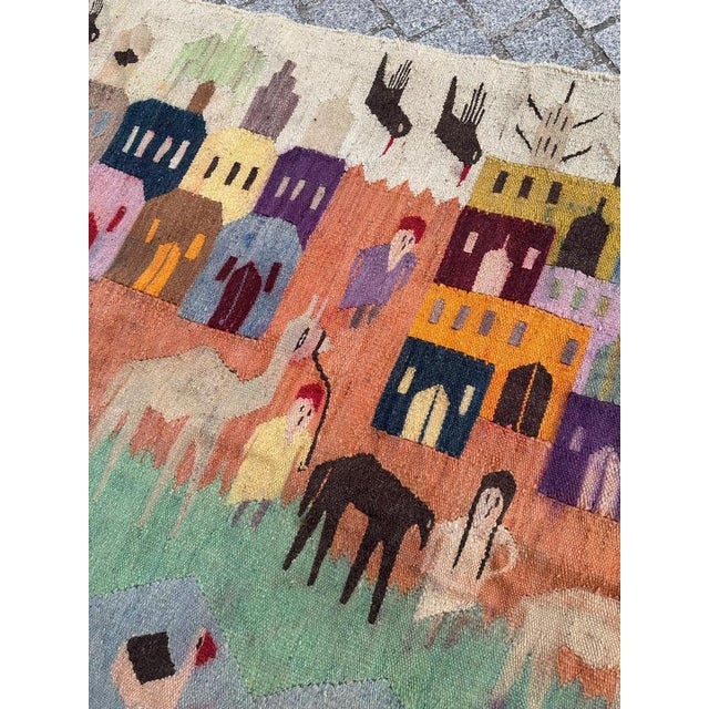 Vintage Egyptian Tapestry, 1950s For Sale - Image 8 of 18